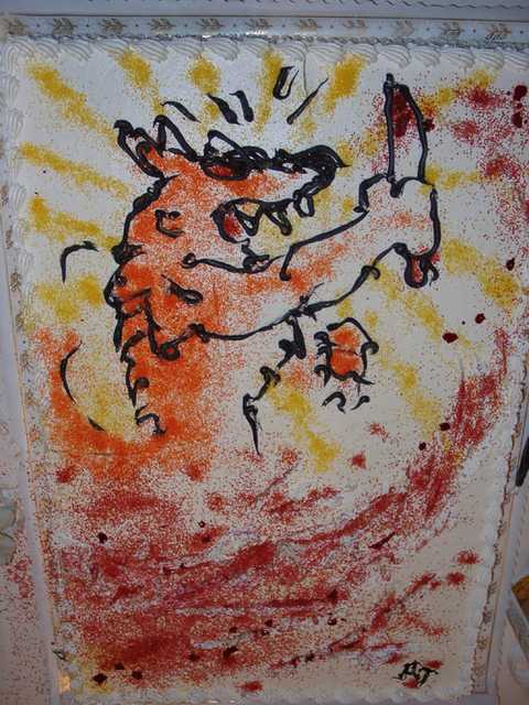 Iron Artist Violent Cake - Amara Telgemeier's winning cake. (FC2002)