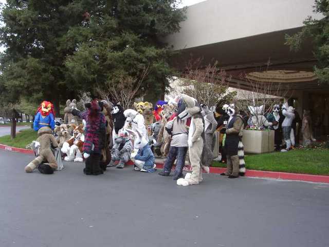 Parade 1 - The Fursuit Parade moves outdoors. (FC2003)