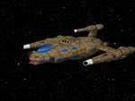 A Chirr'T'Thar armed scout ship
