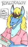 Convention badge done by Jim Groat in honor of me bringing donuts to the dealers on Saturday.
