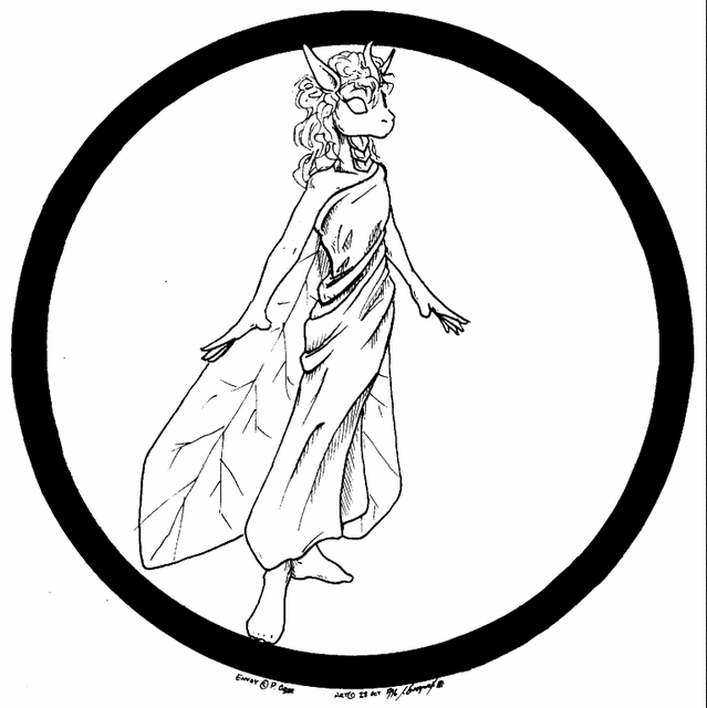 Envoy's original form as the remote of Lothrhyn (showing wings), by Jordan Greywolf