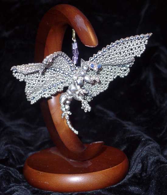 Bead Dragon - Very unique dragon made from wire and beads! Created by Laura Davis