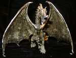 Midas - Gold-plated pewter dragon, one of my first. (Front View)

