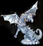 Rampant Dragon - Pewter, no-nonsense dragon in a dynamic pose.
