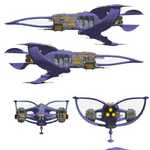 Model view of the Supernova, a Minbari-Vorlon-Earth Force hybrid battleship (original design by Conrad "Lynx" Wong).