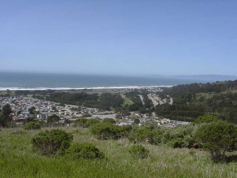A view towards the Manor district and the pier.