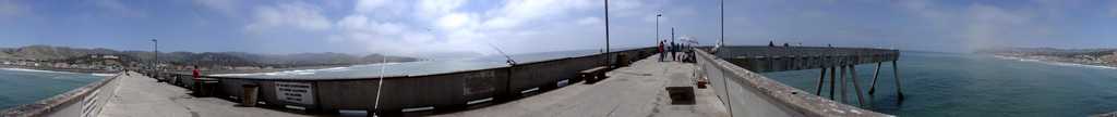 
360-degree panoramic of the fishing pier in Pacifica.