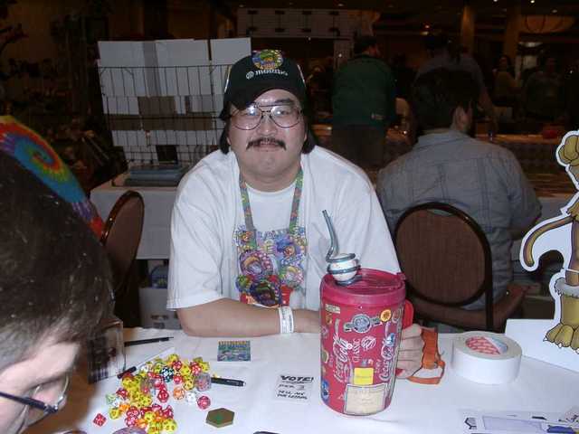 Bryce Nakagawa, with a LOT of dice! (FC2003)
