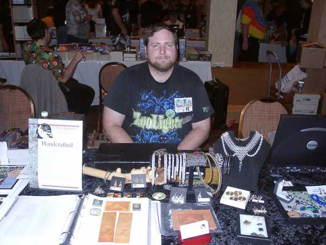 Copernicus and his leather and chain crafts. Yes, he's wearing the same shirt as in last year's pic! (FC2003)