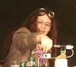 Samantha Patterson with her 'Wirehead' miniatures from the animation panel at FC2004. You can see her animations here.
