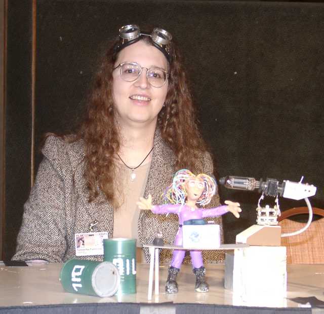 A less candid pic of Samantha at the animation panel. (FC2004)