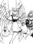 Envoy and a foppish Fox deliver food to the Ashdod Embassy.
Art by Jordan Greywolf from the log Little Babel Express!
