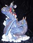 Bookend Dragon with Wizard - Just the right height to be a bookend for hardcover books.